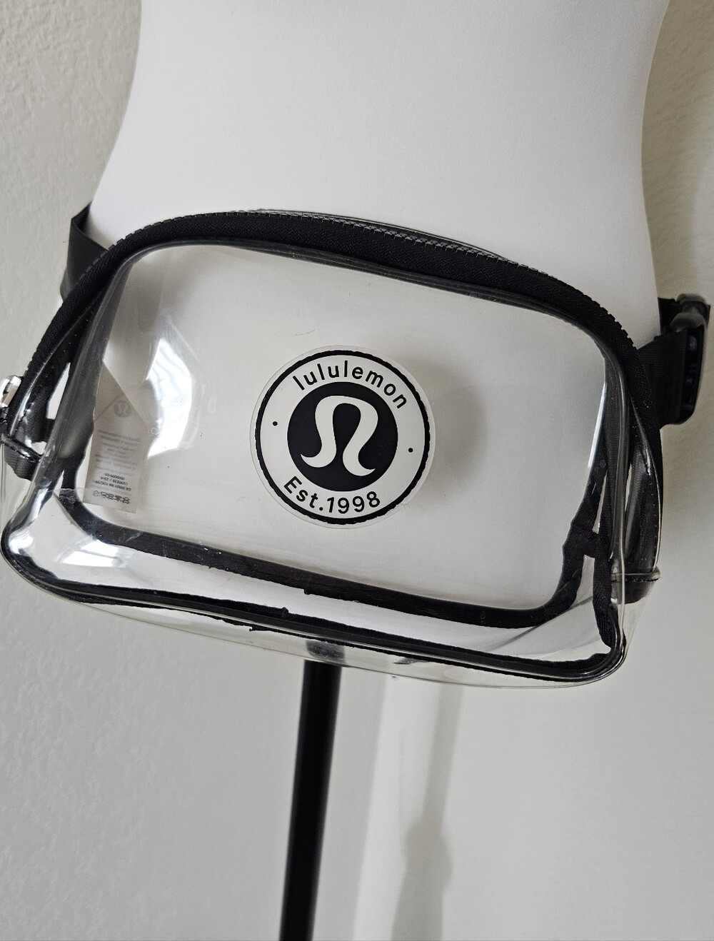lululemon athletica Clear Belt Bag with Black Trim